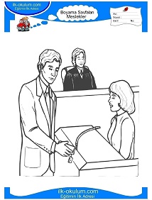 Çocuklar İçin Avukat Boyama Sayfaları 